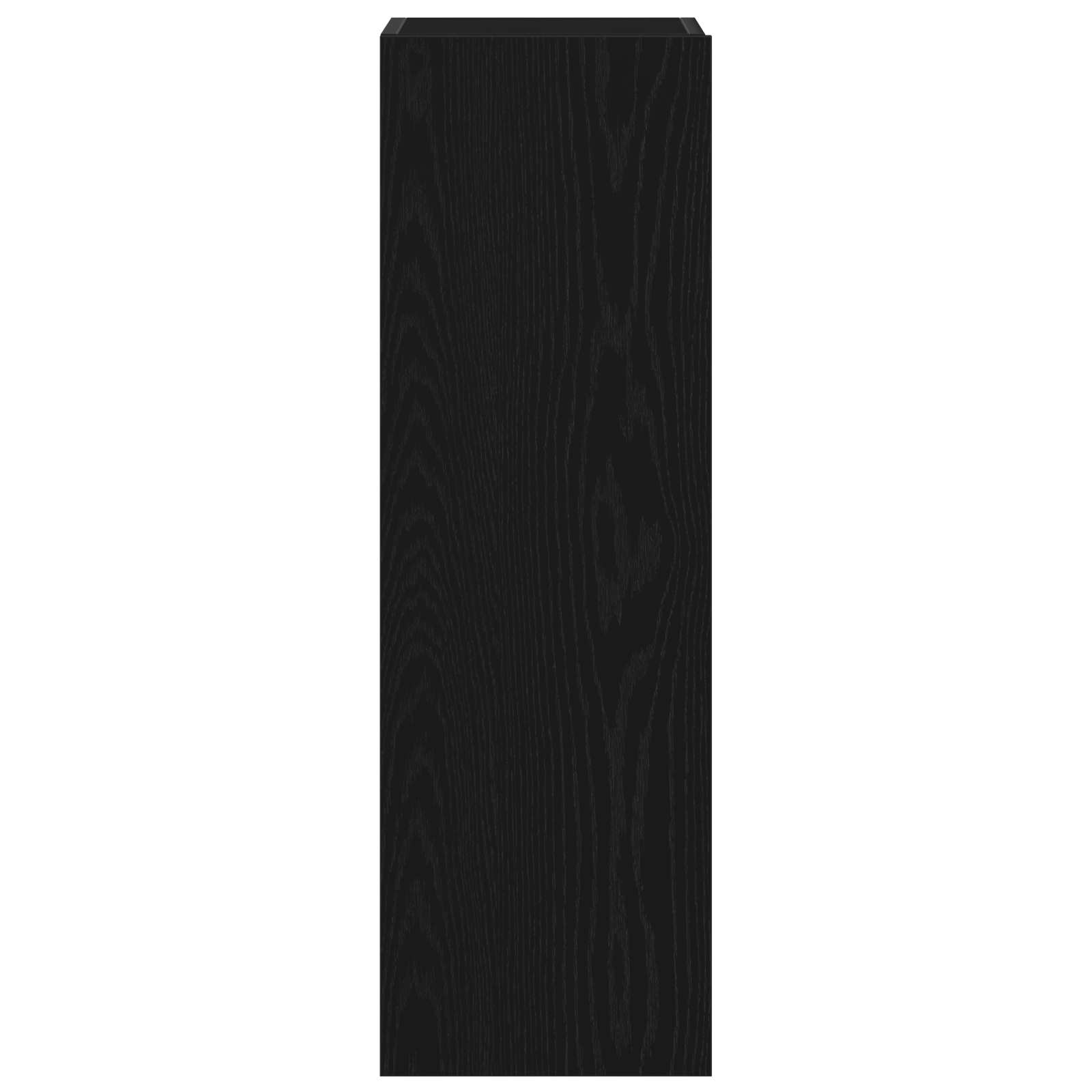 TV-bänkset 3 pcs Svart ek 130.5 x 30 x 140 cm Konstruerat trä