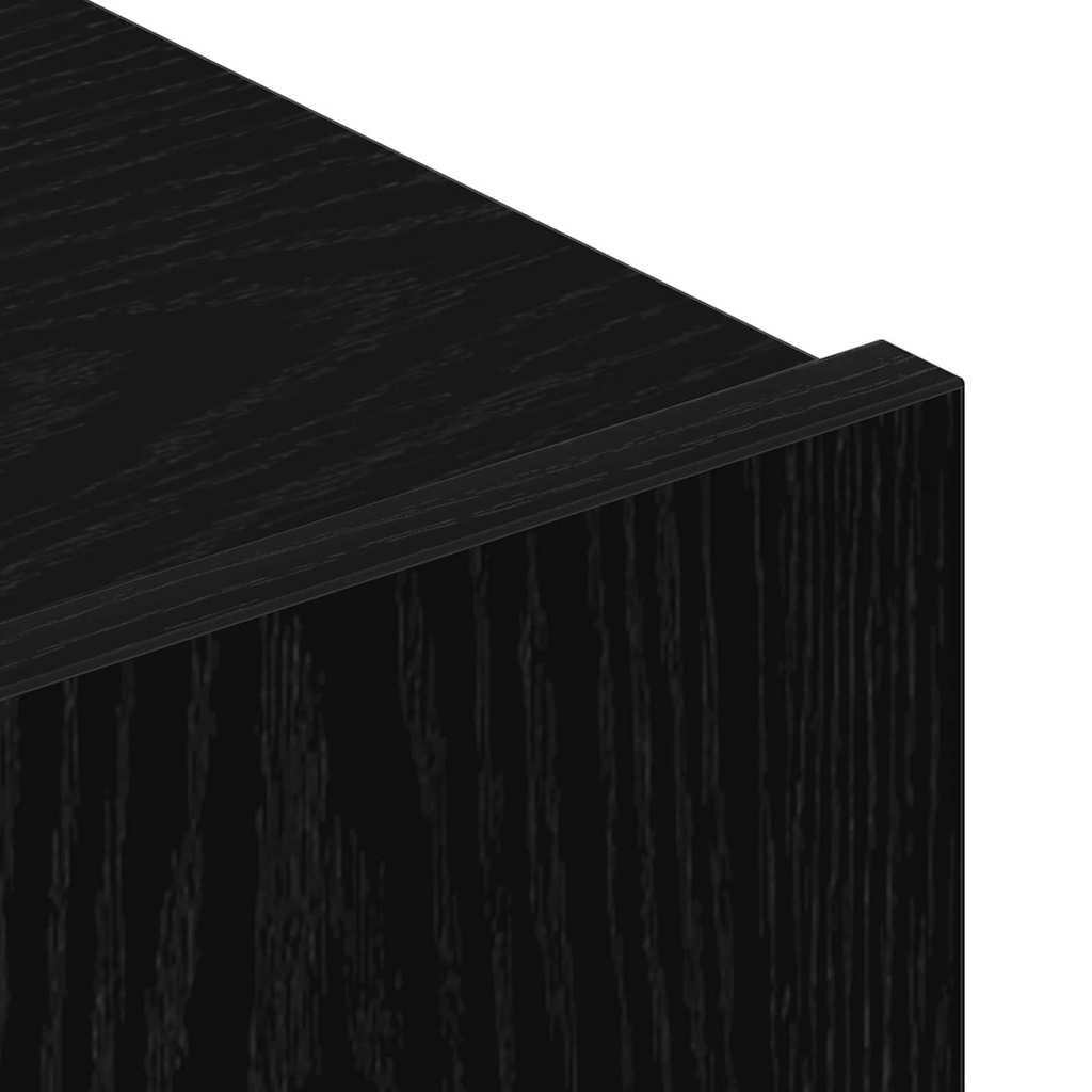 TV-bänkset 2 pcs Svart ek 100 x 30 x 30 cm Konstruerat trä