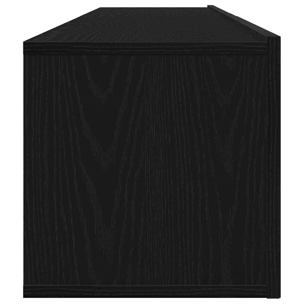 TV-bänkset 2 pcs Svart ek 100 x 30 x 30 cm Konstruerat trä