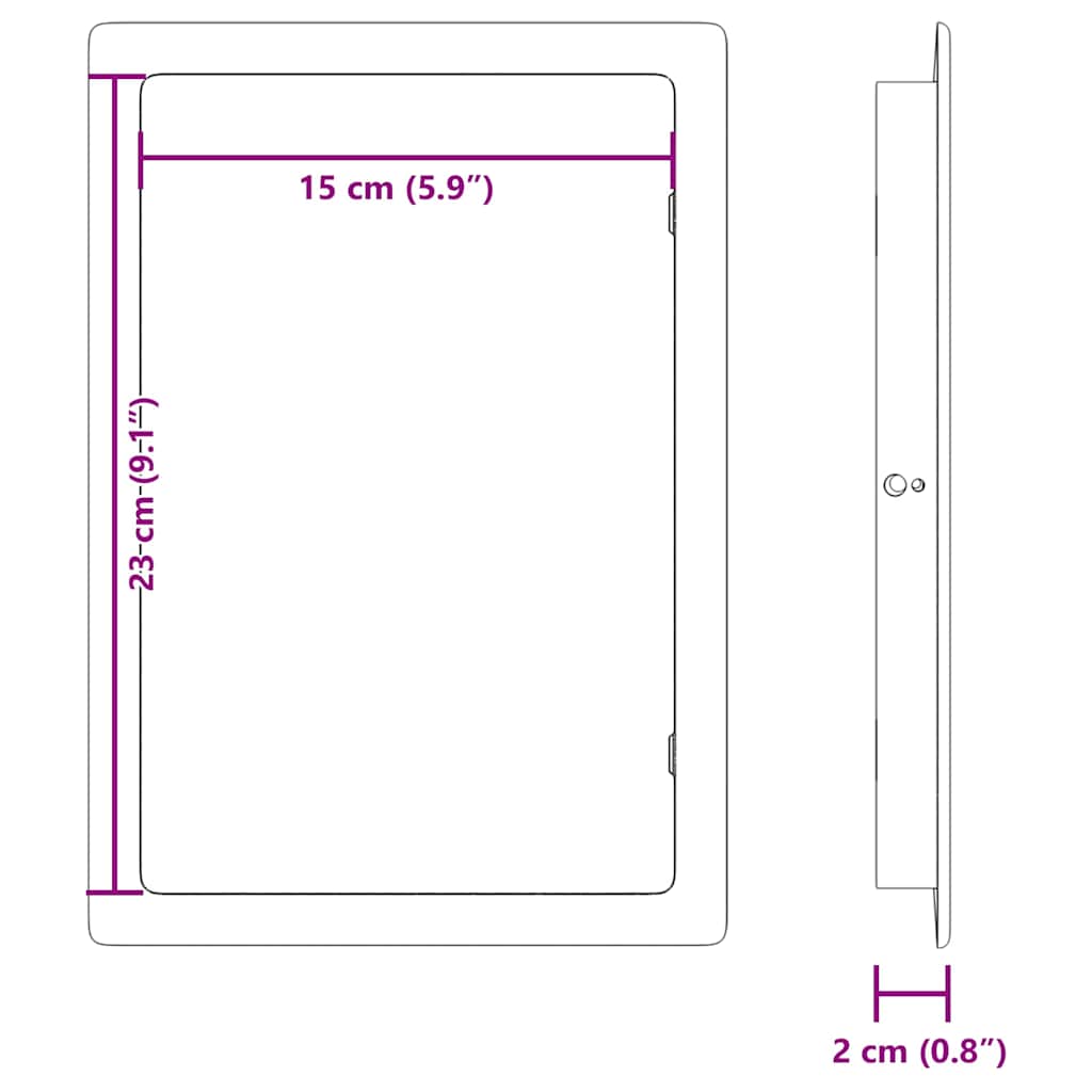 Åtkomstpaneler 2 pcs Vit 23 x 15 x 2 cm ABS Plast