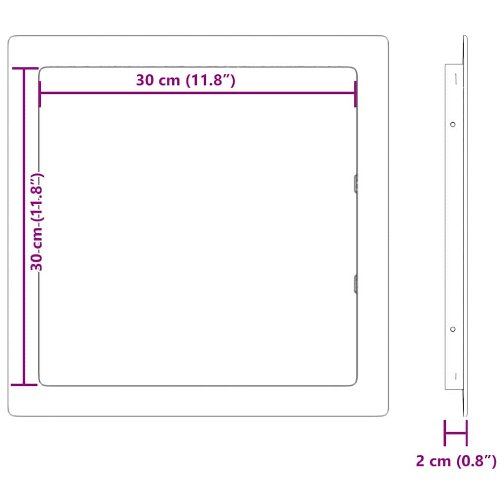 Åtkomstpaneler Vit 35 x 35 x 2 cm ABS Plast