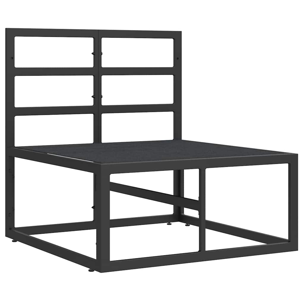 Utomhus Möbler med kudde med kudde Svart Aluminium