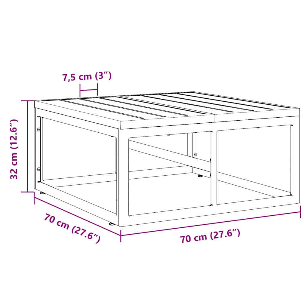 Utomhus Möbler Svart Aluminium