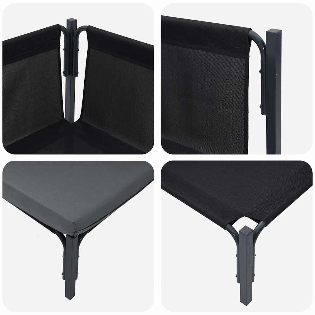 Utomhus Möbler med kudde med kudde Antracit Stål