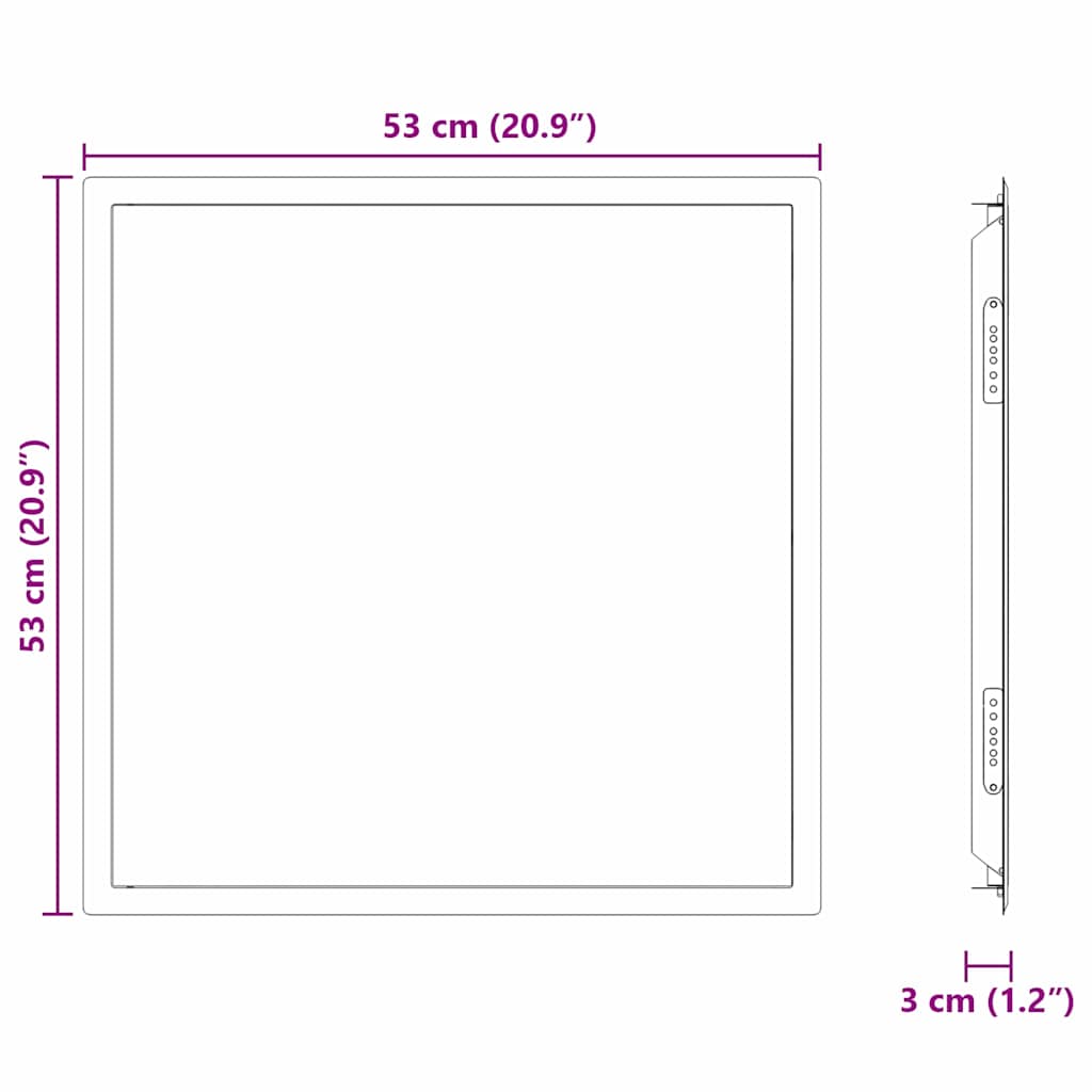 Åtkomstpanel Vit 50 x 50 cm Stål