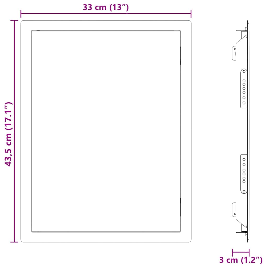Åtkomstpanel Vit 30 x 40 cm Stål