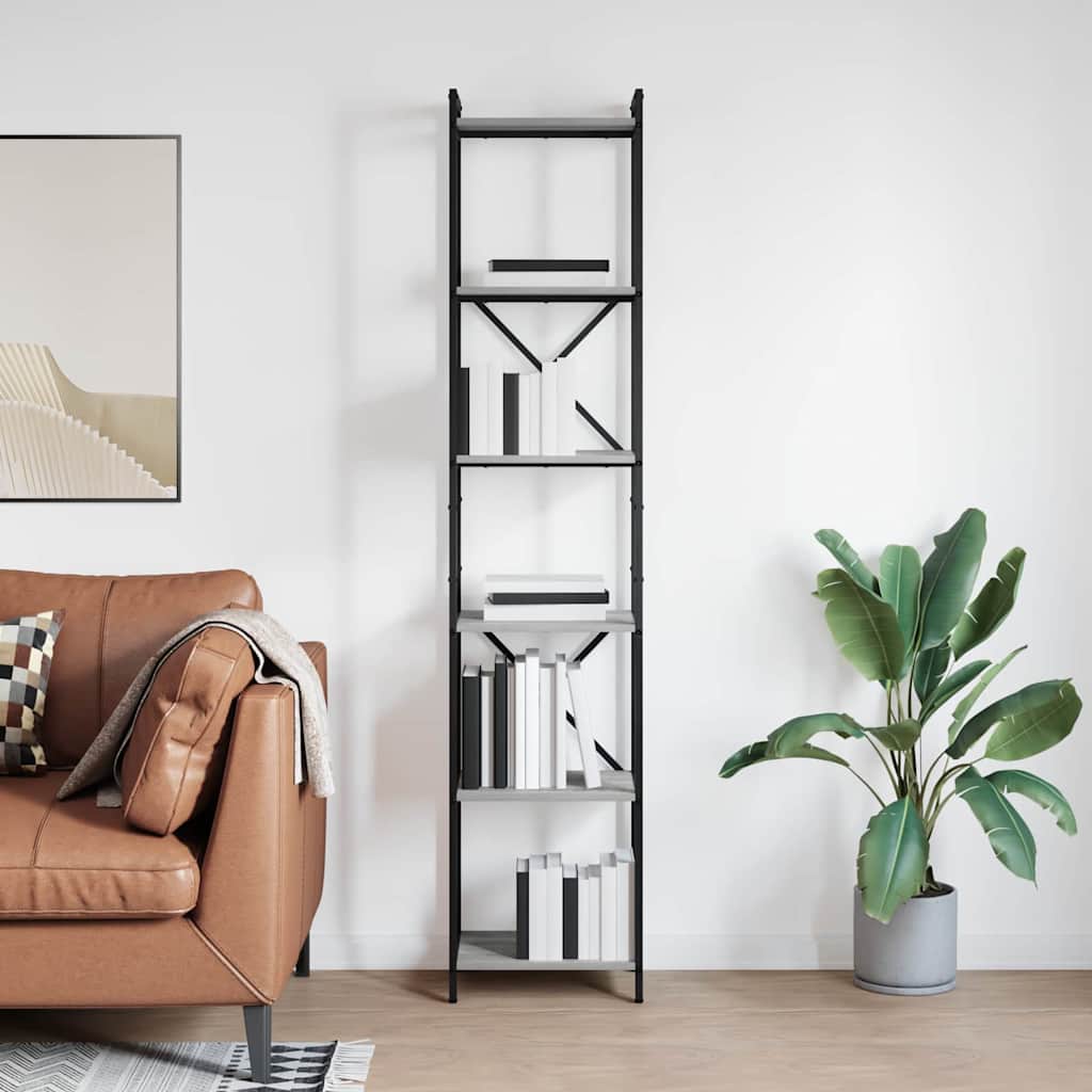 Bokhylla Grå sonoma 40 x 30 x 188 cm Konstruerat trä