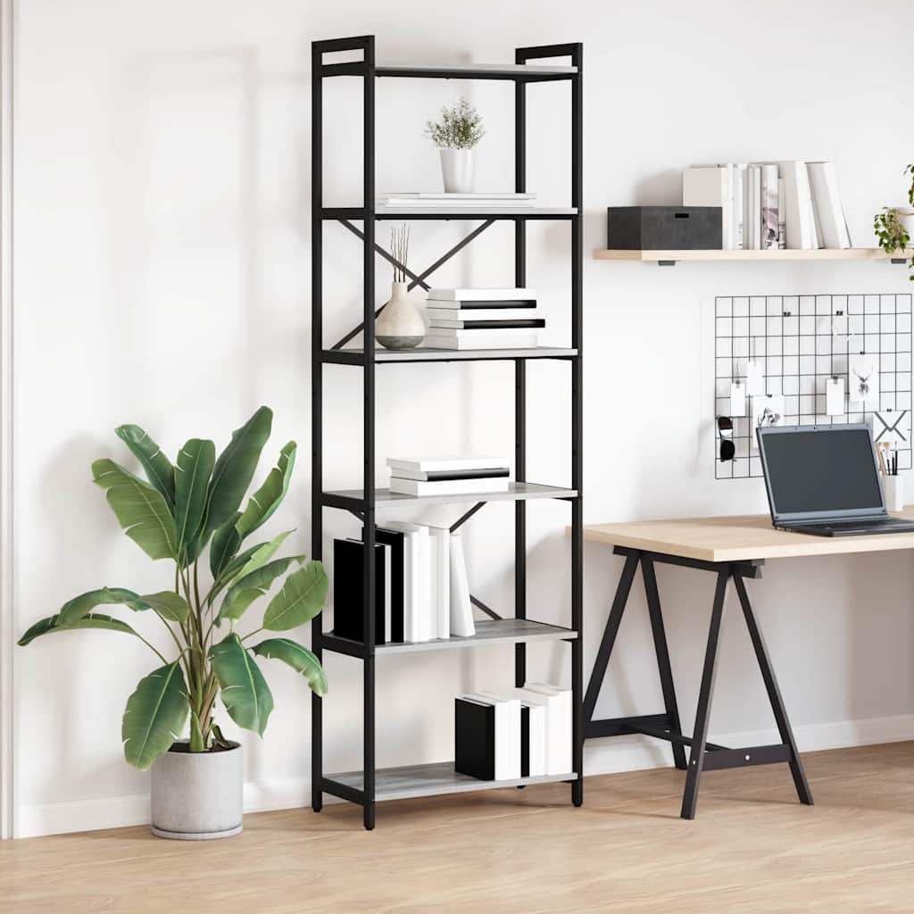 Bokhylla Grå sonoma 60 x 30 x 188 cm Konstruerat trä