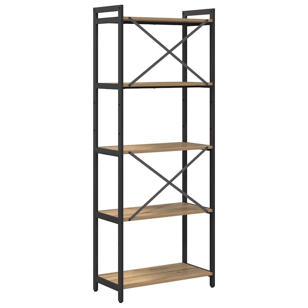 Bokhylla artisan ek 60 x 30 x 153 cm Konstruerat trä