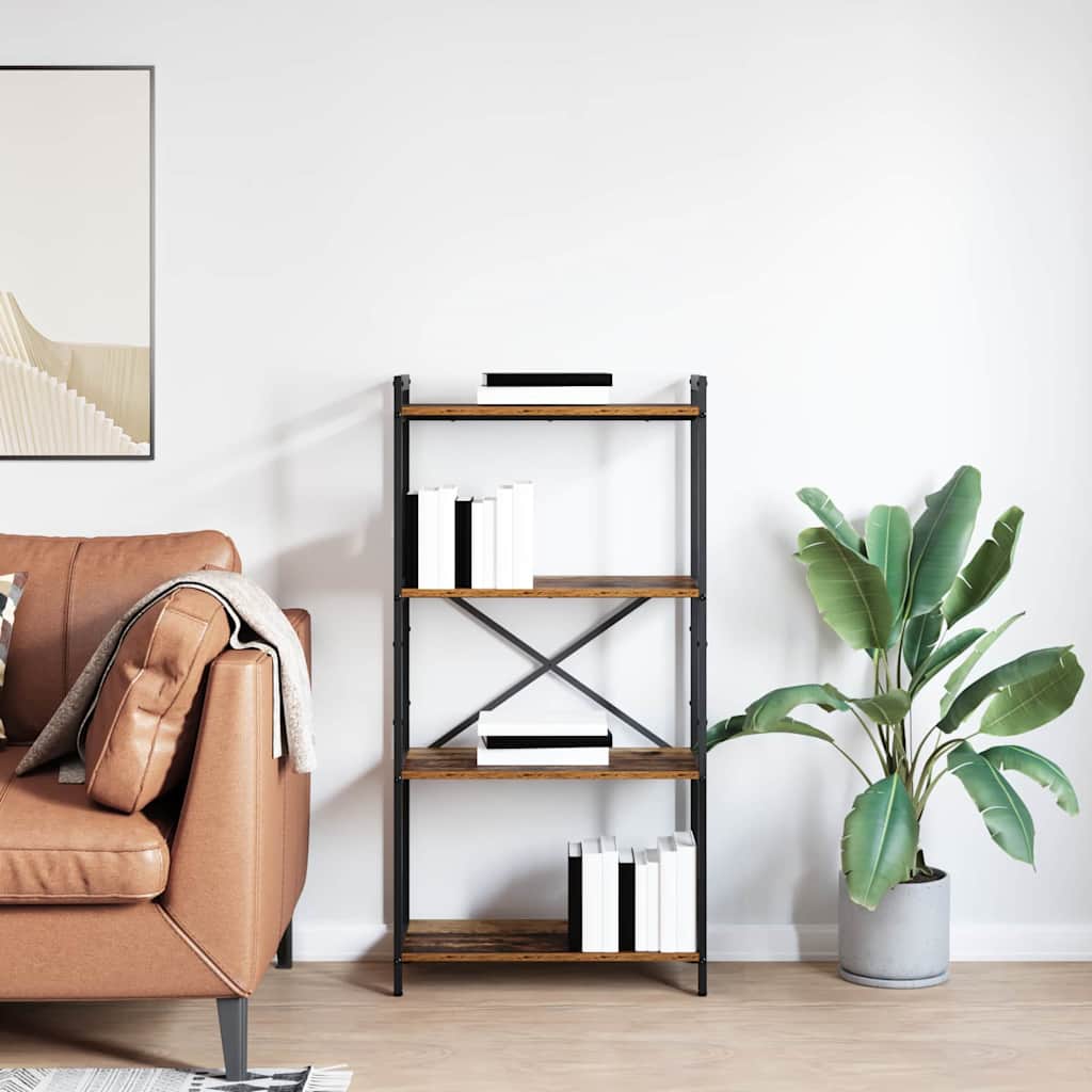 Bokhylla Gammalt trä 60 x 30 x 118 cm Konstruerat trä