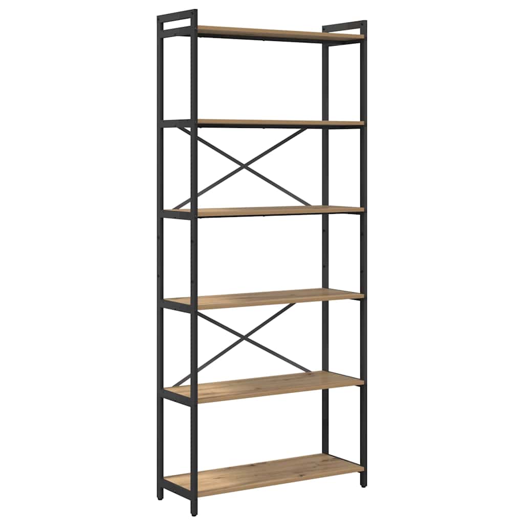 Bokhylla artisan ek 80 x 30 x 188 cm Konstruerat trä