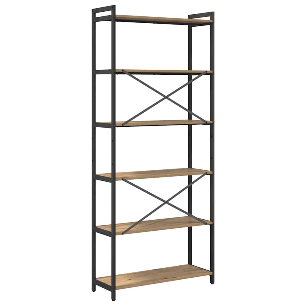 Bokhylla artisan ek 80 x 30 x 188 cm Konstruerat trä