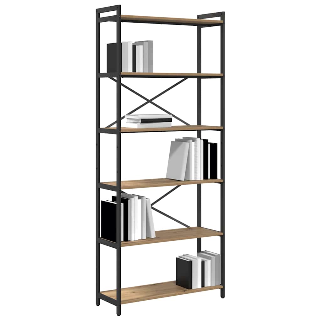 Bokhylla artisan ek 80 x 30 x 188 cm Konstruerat trä