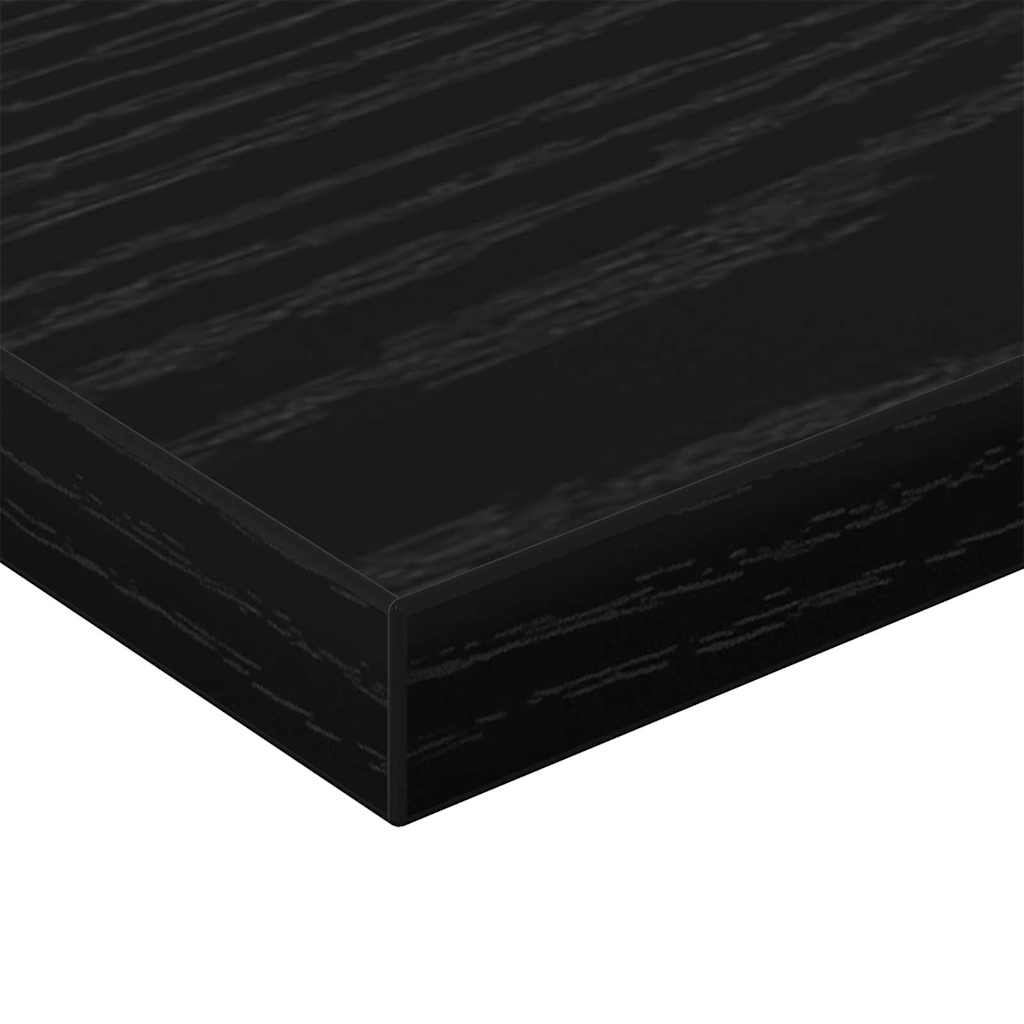 Bokhylla Bräda 4 pcs Svart 40 x 10 x 1.5 cm Konstruerat trä