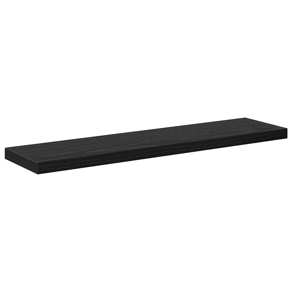 Bokhylla Bräda 4 pcs Svart 40 x 10 x 1.5 cm Konstruerat trä