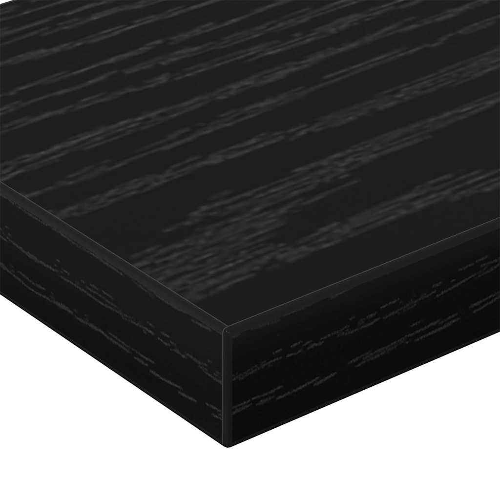 Bokhylla Bräda 4 pcs Svart 60 x 10 x 1.5 cm Konstruerat trä