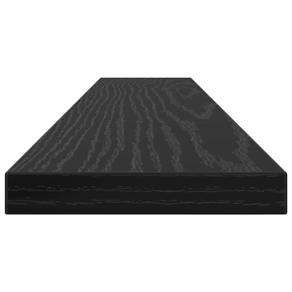 Bokhylla Bräda 4 pcs Svart 60 x 10 x 1.5 cm Konstruerat trä
