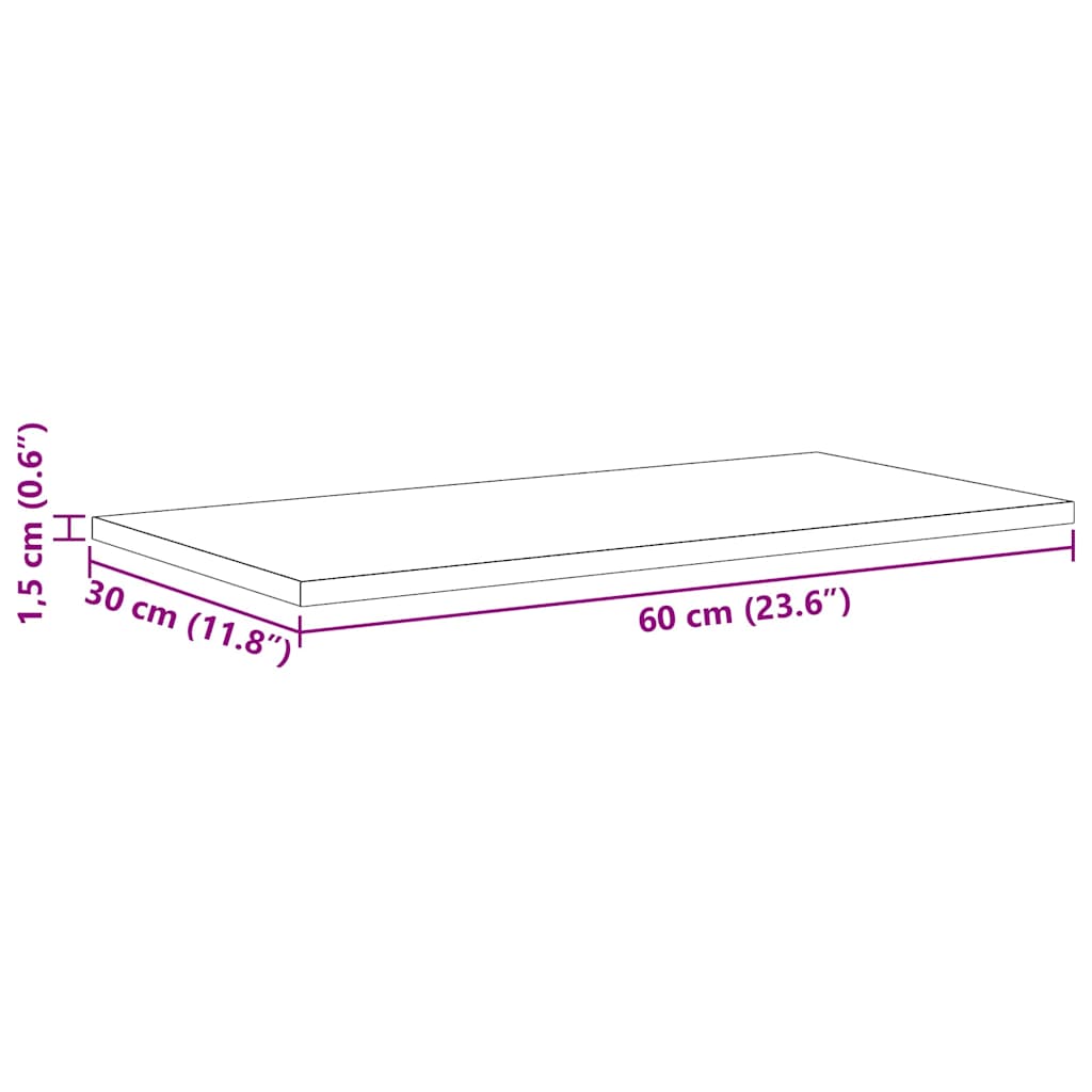 Bokhylla Bräda 4 pcs Svart 60 x 30 x 1.5 cm Konstruerat trä