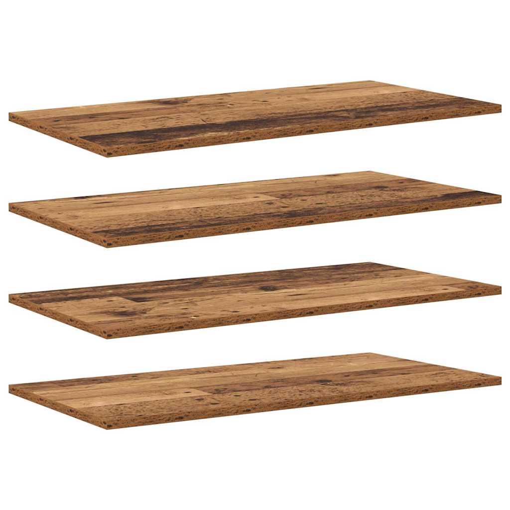 Bokhylla Bräda 4 pcs Brun 80 x 40 x 1.5 cm Konstruerat trä
