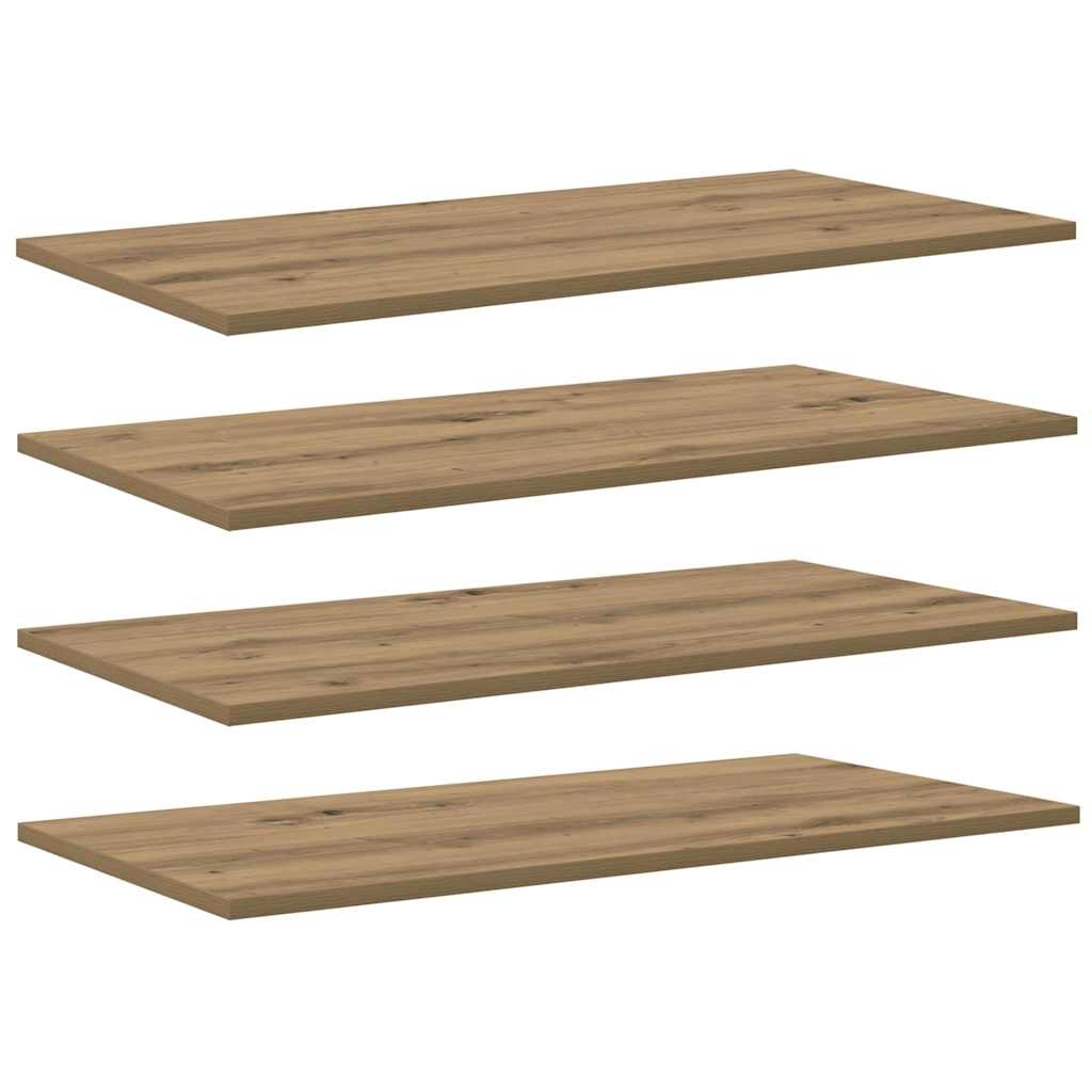 Bokhylla Bräda 4 pcs Brun 80 x 40 x 1.5 cm Konstruerat trä