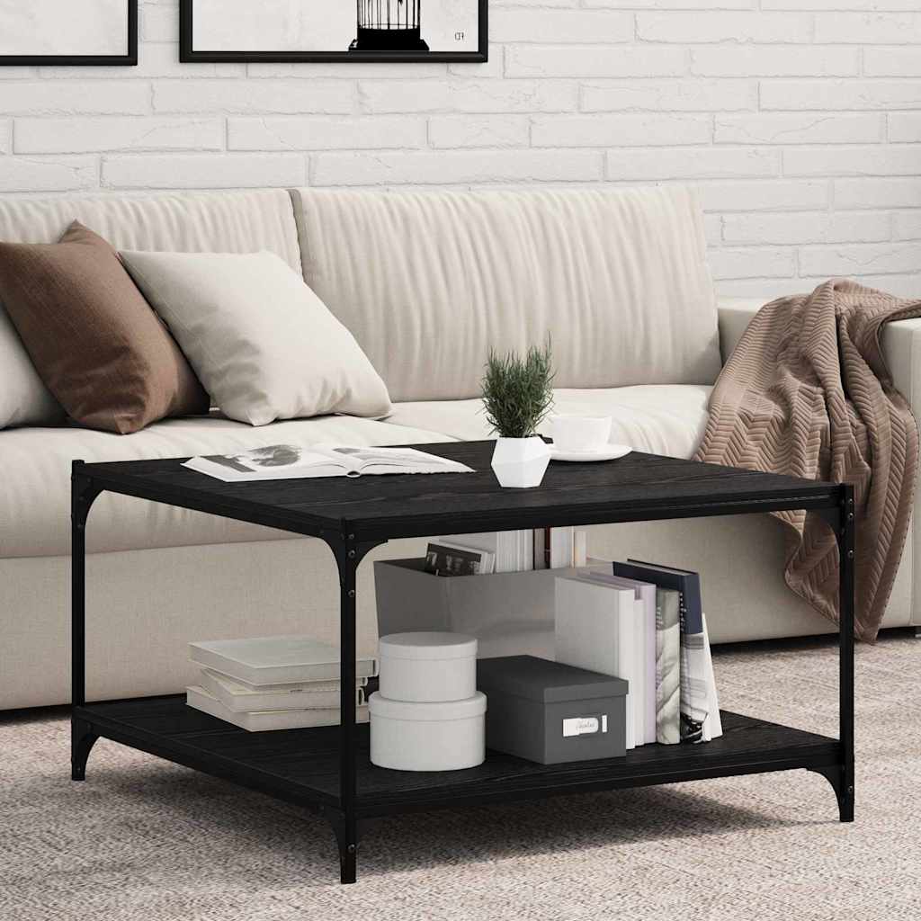 Bokhylla Bräda 4 pcs Svart 80 x 40 x 1.5 cm Konstruerat trä