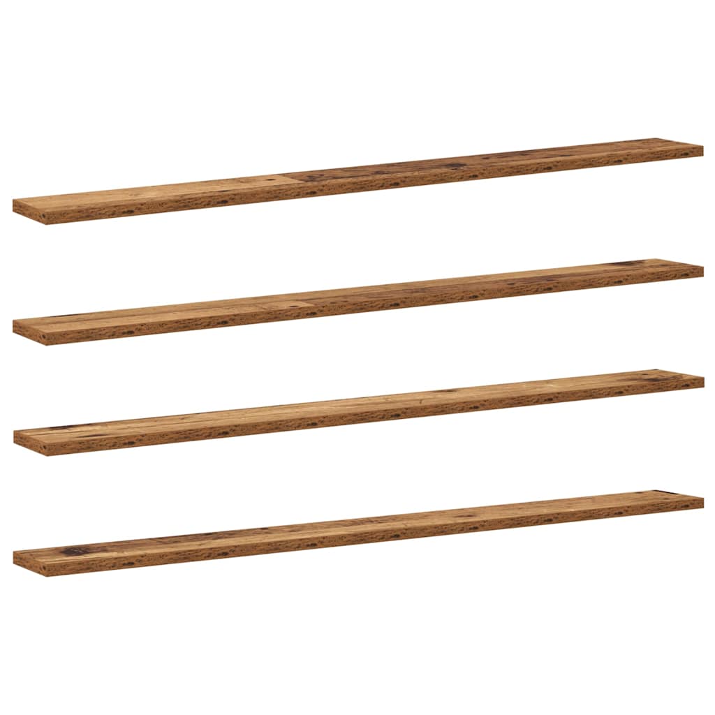 Bokhylla Bräda 4 pcs Brun 100 x 10 x 1.5 cm Konstruerat trä