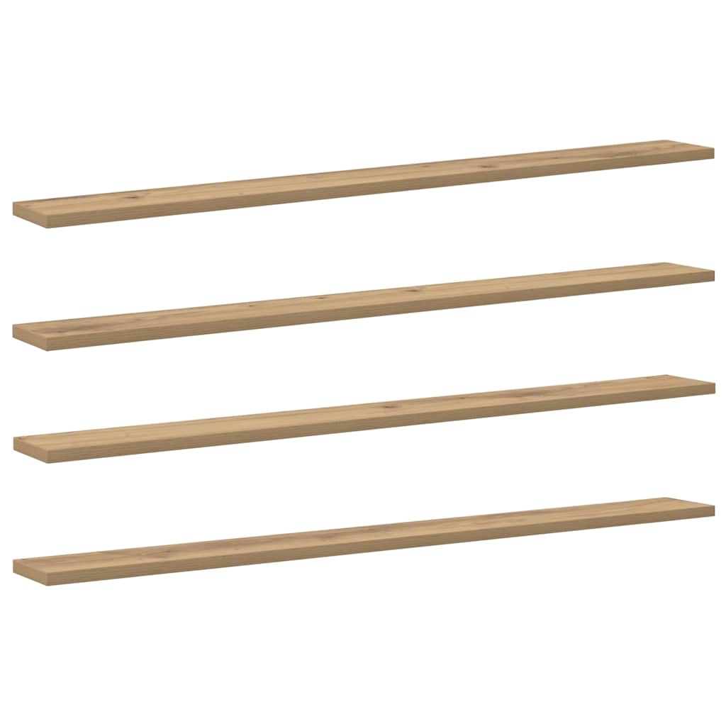 Bokhylla Bräda 4 pcs Brun 100 x 10 x 1.5 cm Konstruerat trä