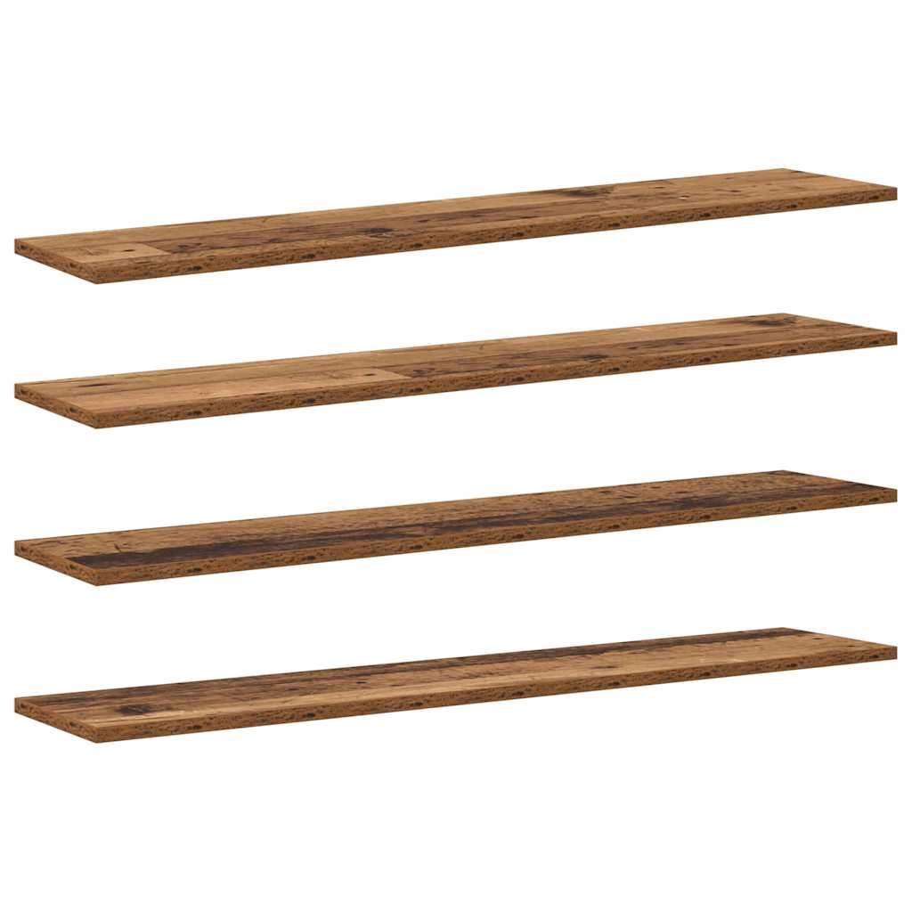 Bokhylla Bräda 4 pcs Brun 100 x 20 x 1.5 cm Konstruerat trä