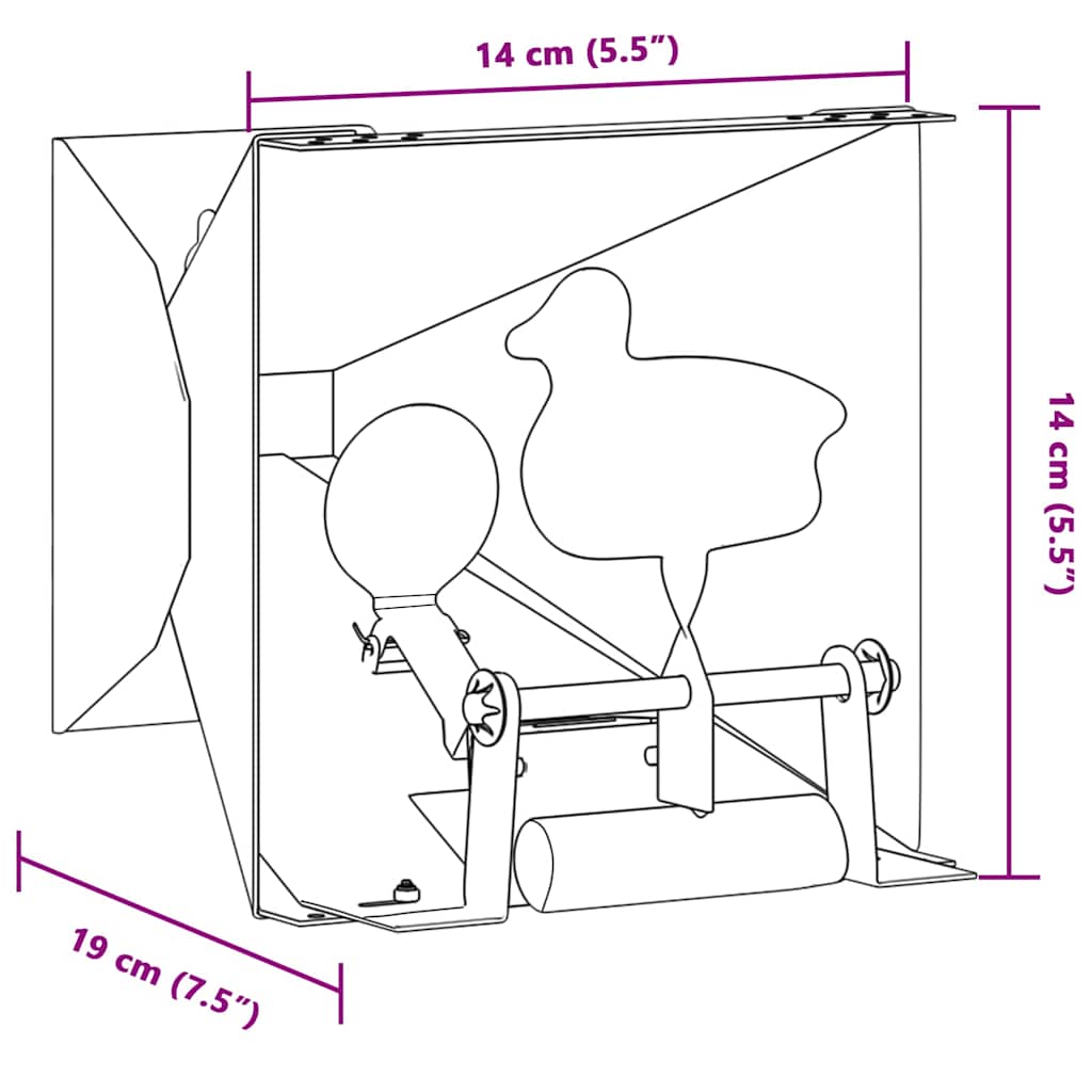 Kulfång Grön 14 x 14 x 19 cm Stål