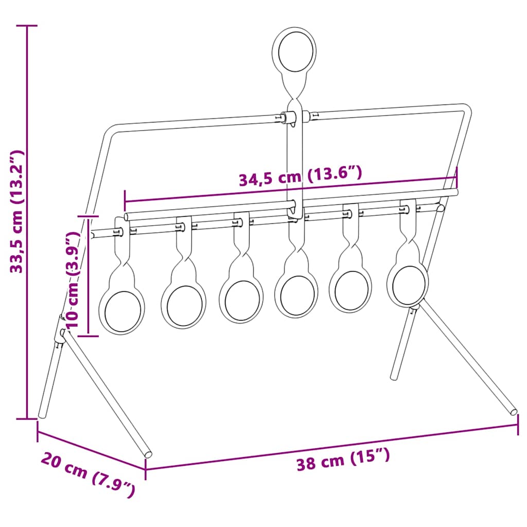 Återställande Mål Svart 40 x 34 x 53 cm Stål