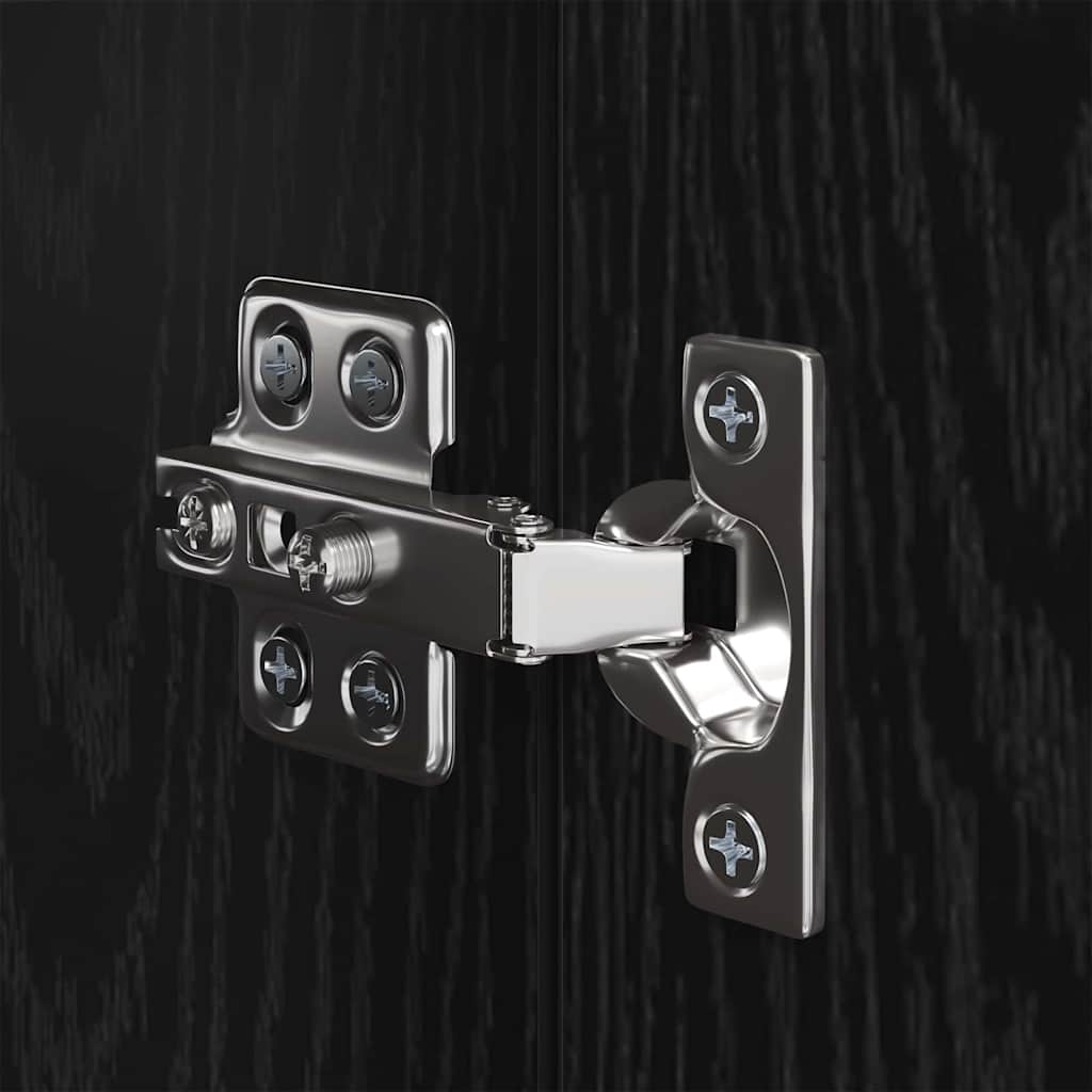 TV-bänkset 3 pcs Svart ek 60 x 30 x 30 cm Konstruerat trä