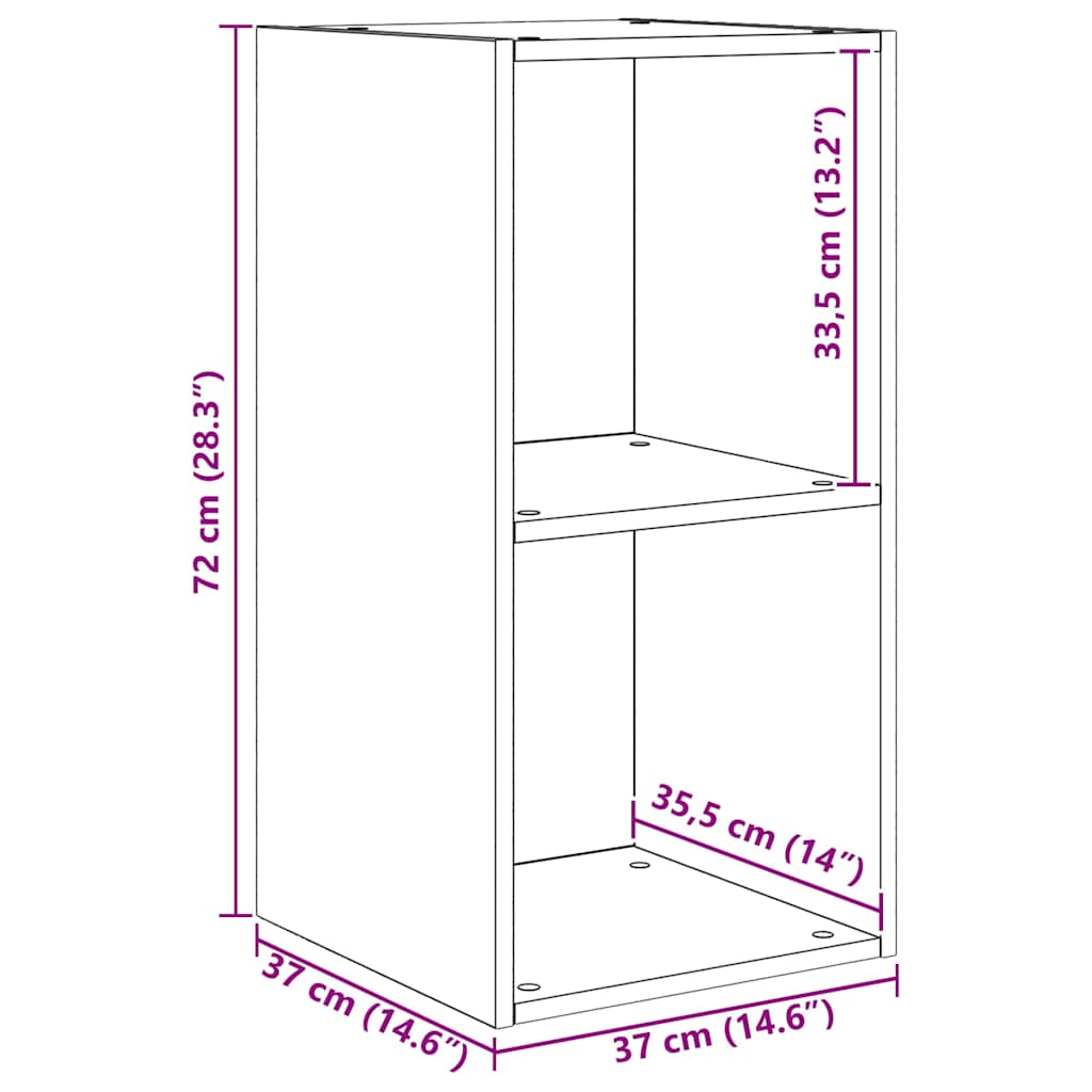 TV-bänkset 4 pcs Gammalt trä 37 x 37 x 72 cm Konstruerat trä