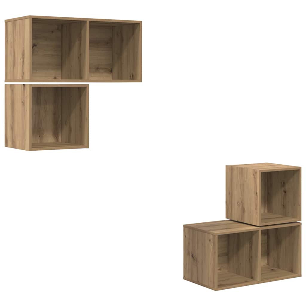 TV-bänkset 4 pcs artisan ek 37 x 37 x 72 cm Konstruerat trä