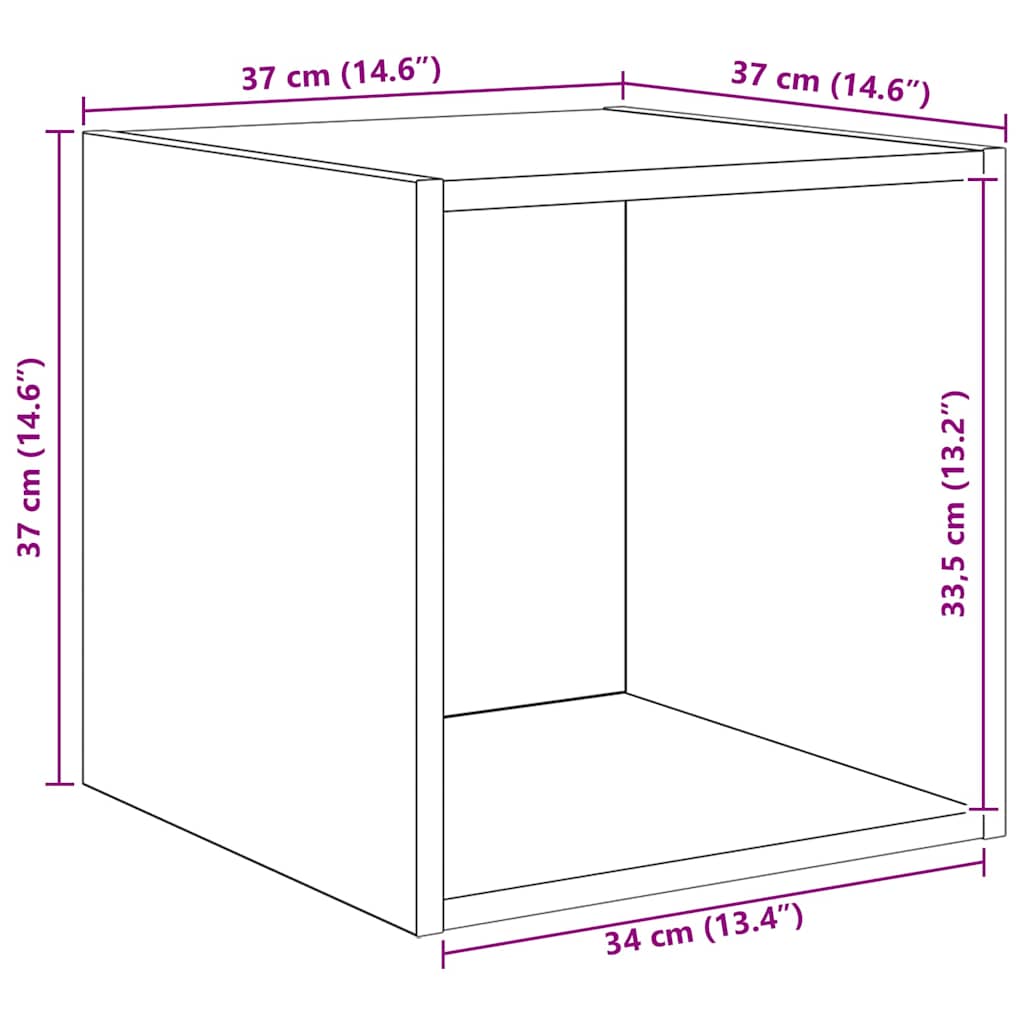 TV-bänkset 4 pcs artisan ek 37 x 37 x 72 cm Konstruerat trä