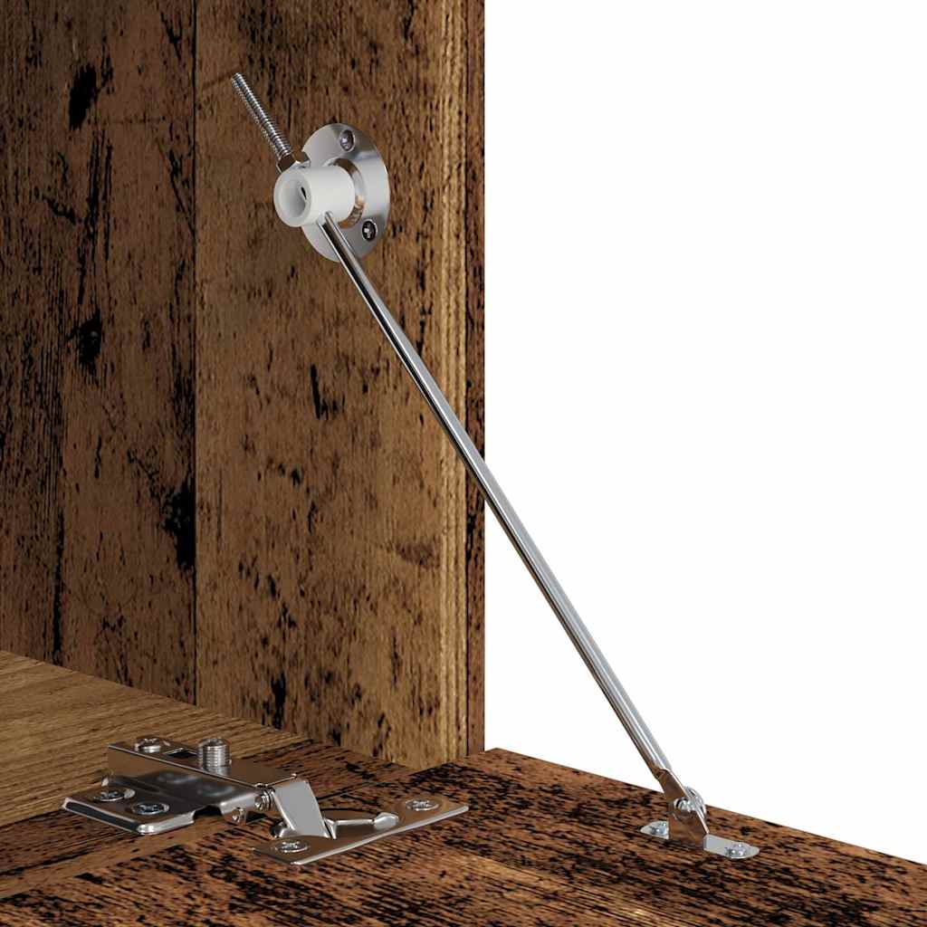 TV-bänkset Väggmonterad 2 pcs Gammalt trä Konstruerat trä