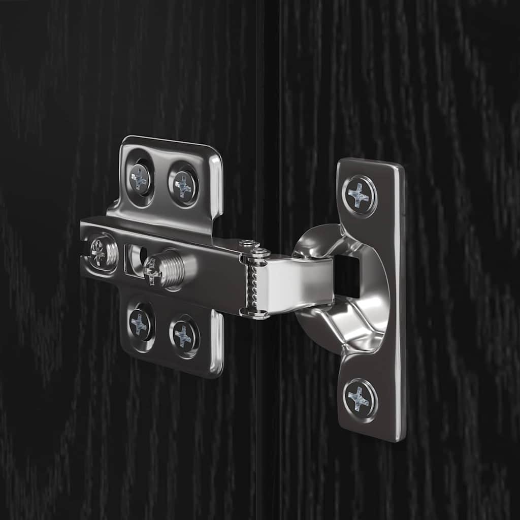 TV-bänkset 3 pcs Svart ek 60 x 30 x 30 cm Konstruerat trä