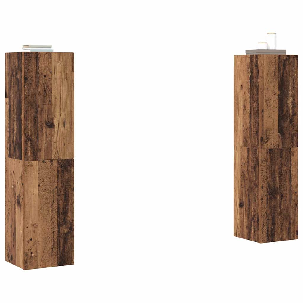 TV-skåpsset 4 pcs Gammalt trä 30.5 x 30 x 60 cm Konstruerat trä