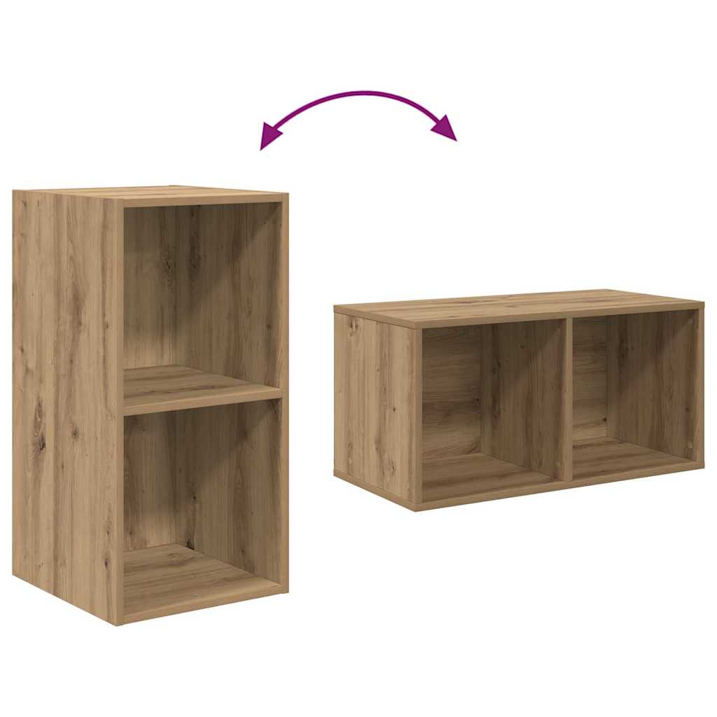 Vägg TV Skåp 2 pcs Hantverks-ek 37 x 37 x 72 cm Konstruerat trä