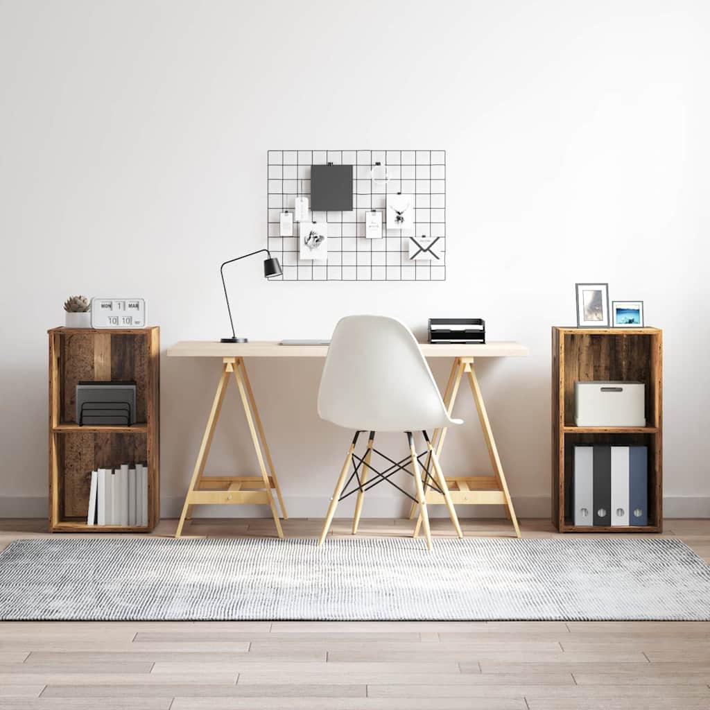 TV-bänkset 2 pcs Gammalt trä 72 x 35 x 36.5 cm Konstruerat trä