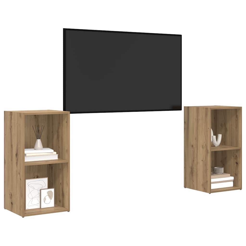 TV-bänkset 2 pcs artisan ek 72 x 35 x 36.5 cm Konstruerat trä